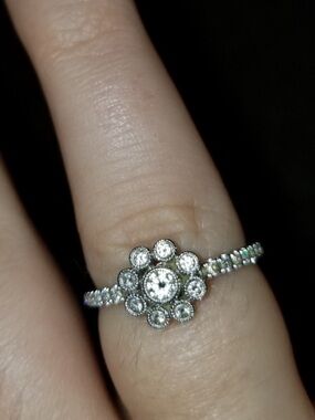 Authentic Neil Lane genuine diamond & 14kt W. G. Ring 7